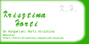 krisztina horti business card